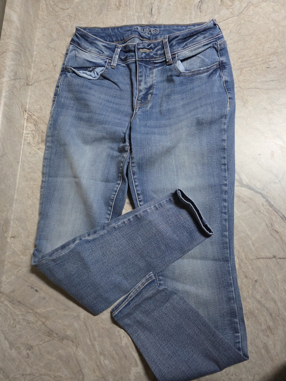 Maurices Mid-Rise Women's Jeans - Light Blue Wash - Picture 2 of 3